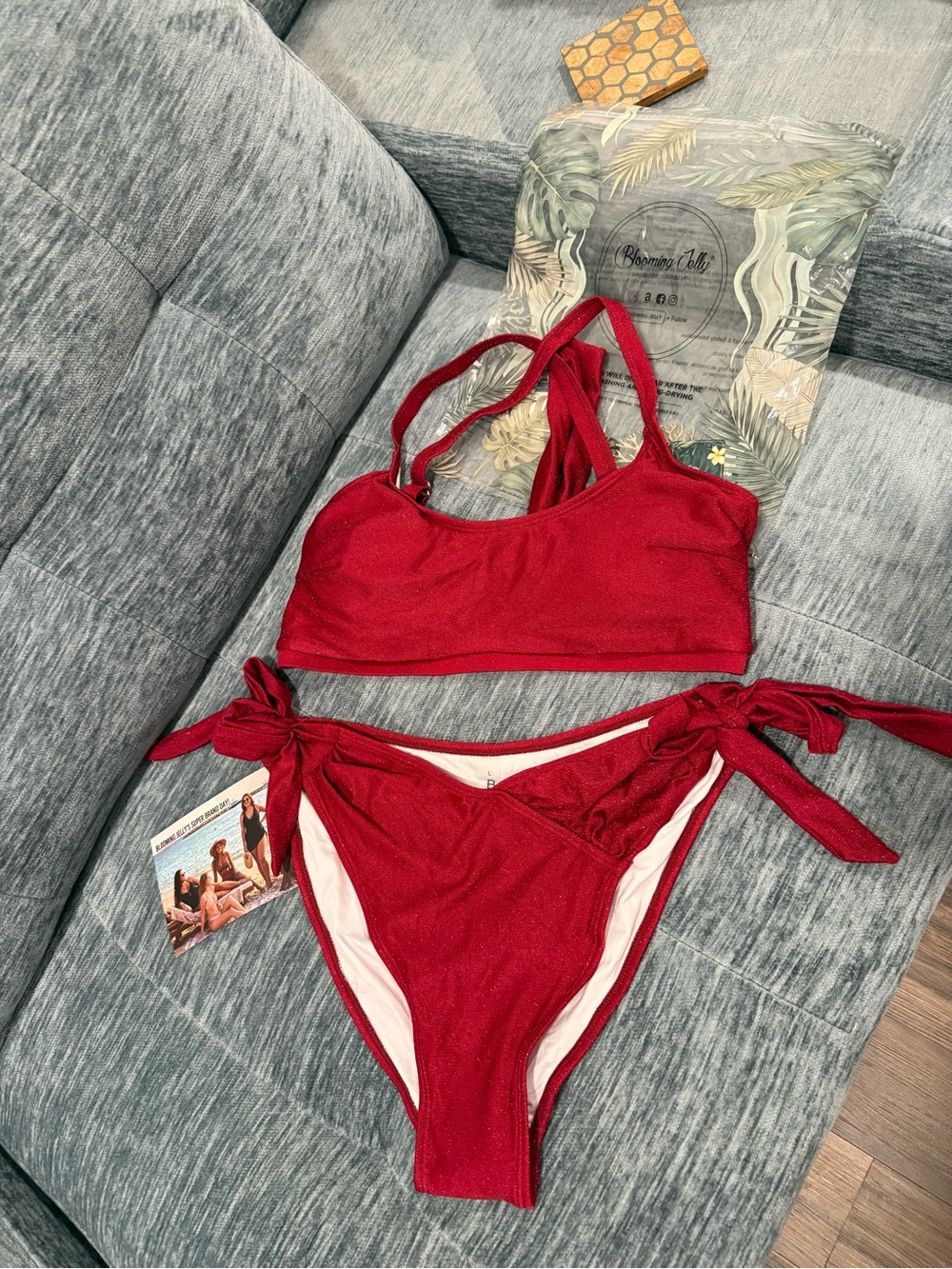 Red Tie-Side Bikini Set - Women Intimates & Sleepwear